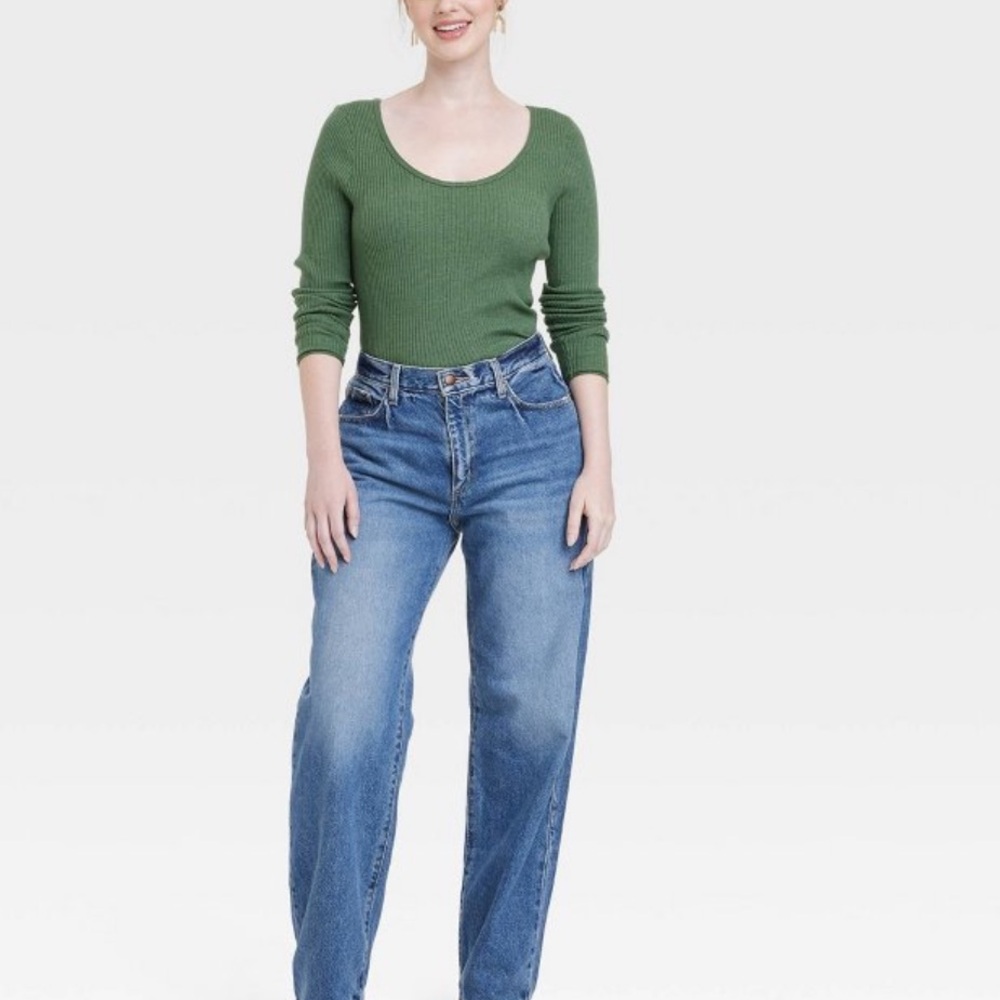 Universal Thread Mid-Rise Medium Wash 90s Baggy Straight Denim Jeans